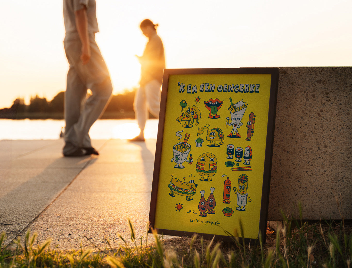 'K em een oengerke • T-shirt en A3-print + gratis sticker