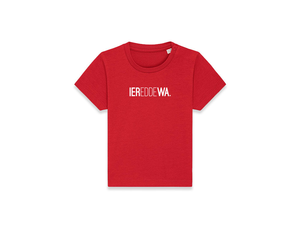 Wit shirt clearance met rode tekst