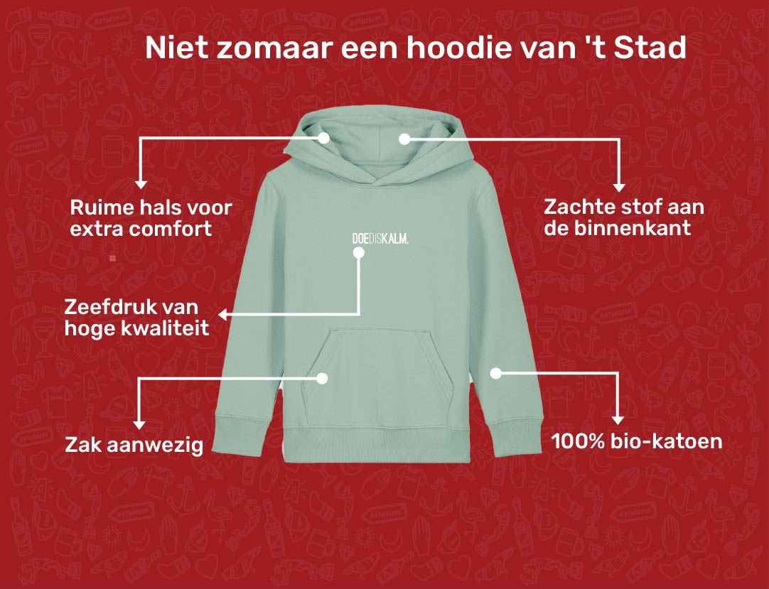 USP card DOEDISKALM Hoodie voor kinderen van KLEIR.