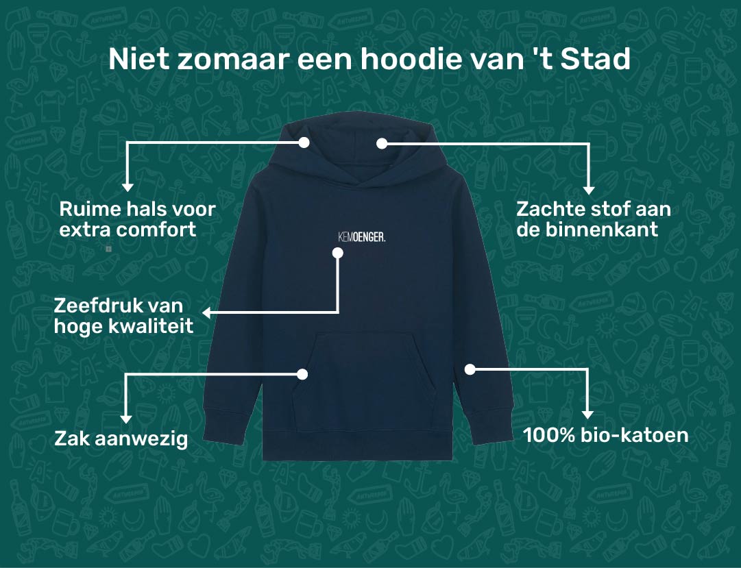 USP card KEMOENGER Hoodie voor kinderen van KLEIR.