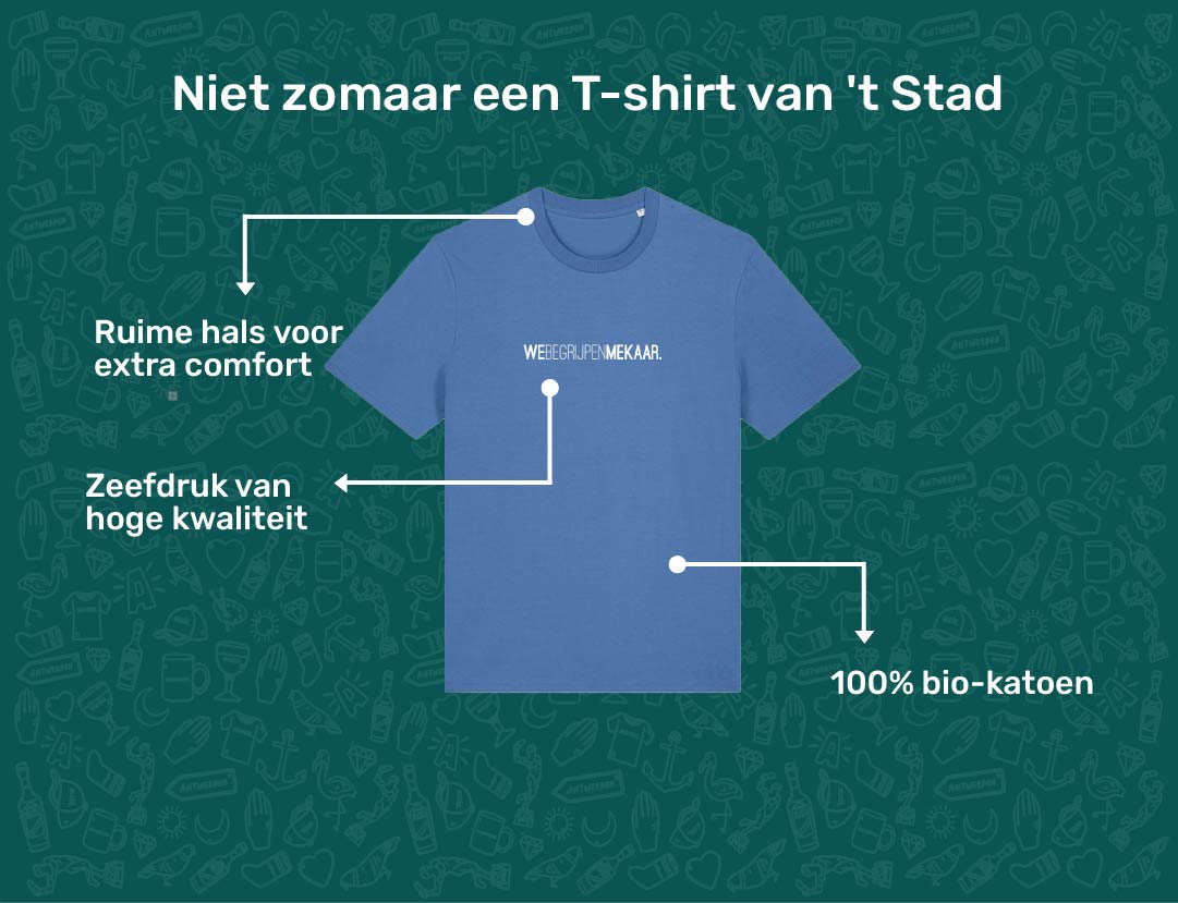 USP card WEBEGRIJPENMEKAAR T-shirt voor volwassenen van KLEIR.