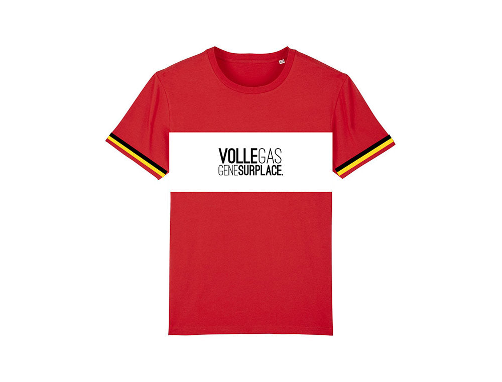 T-shirt • Volle gas, gene surplace • Rood • Unisex