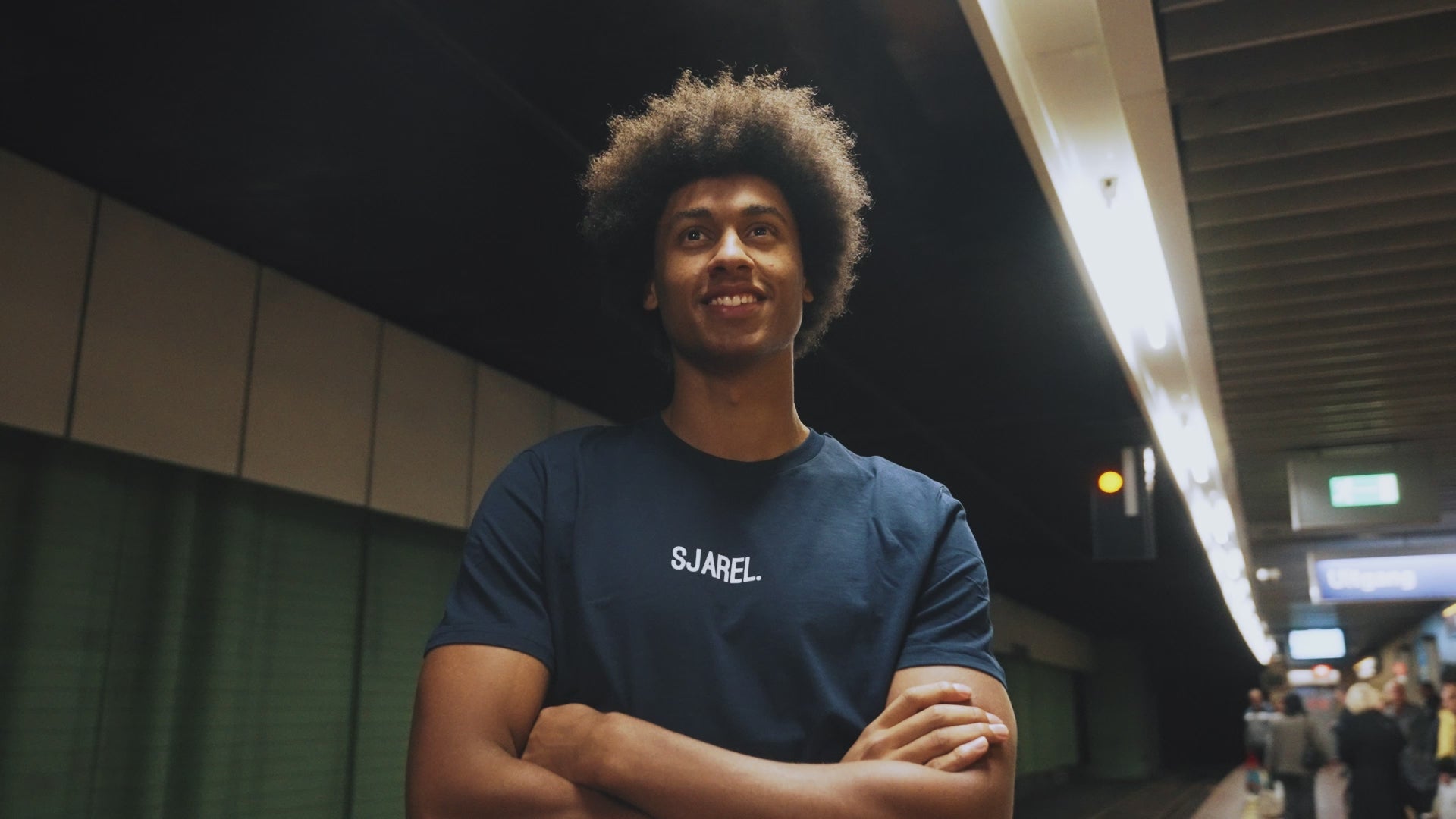 SJAREL. Blauwe T-shirt van KLEIR.