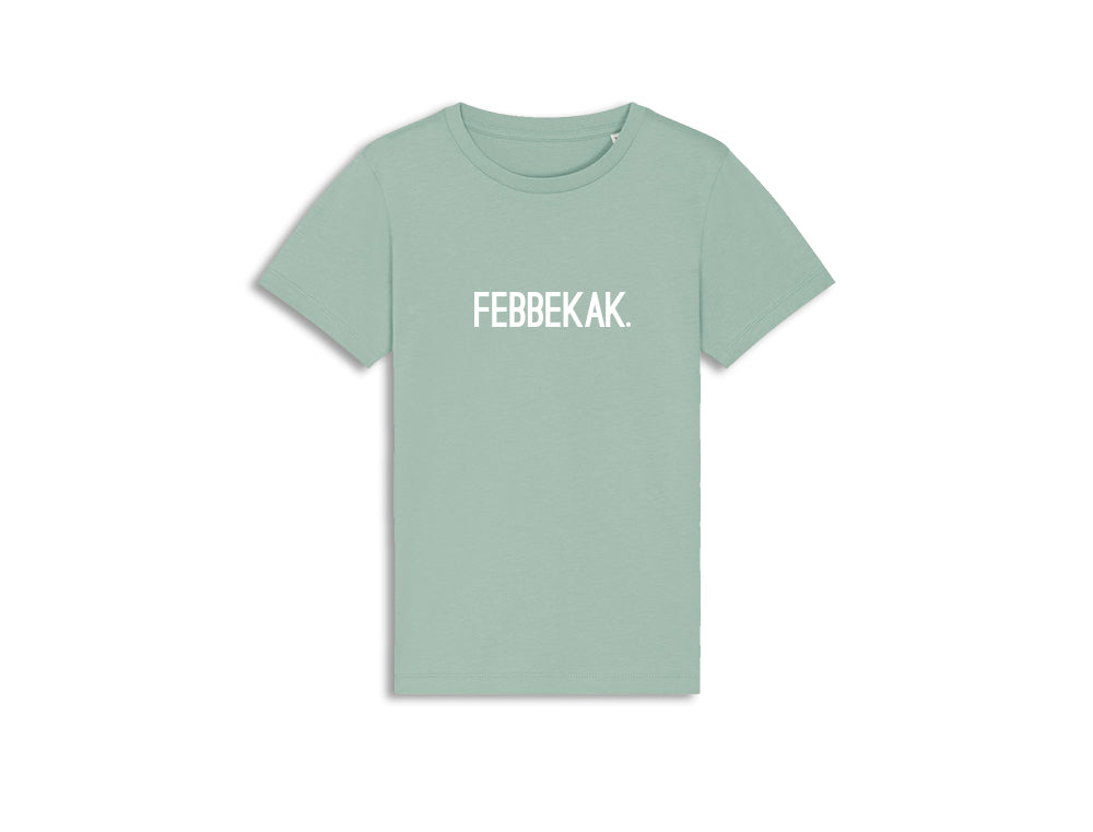 Aloe T-shirt met opdruk FEBBEKAK voor kinderen.