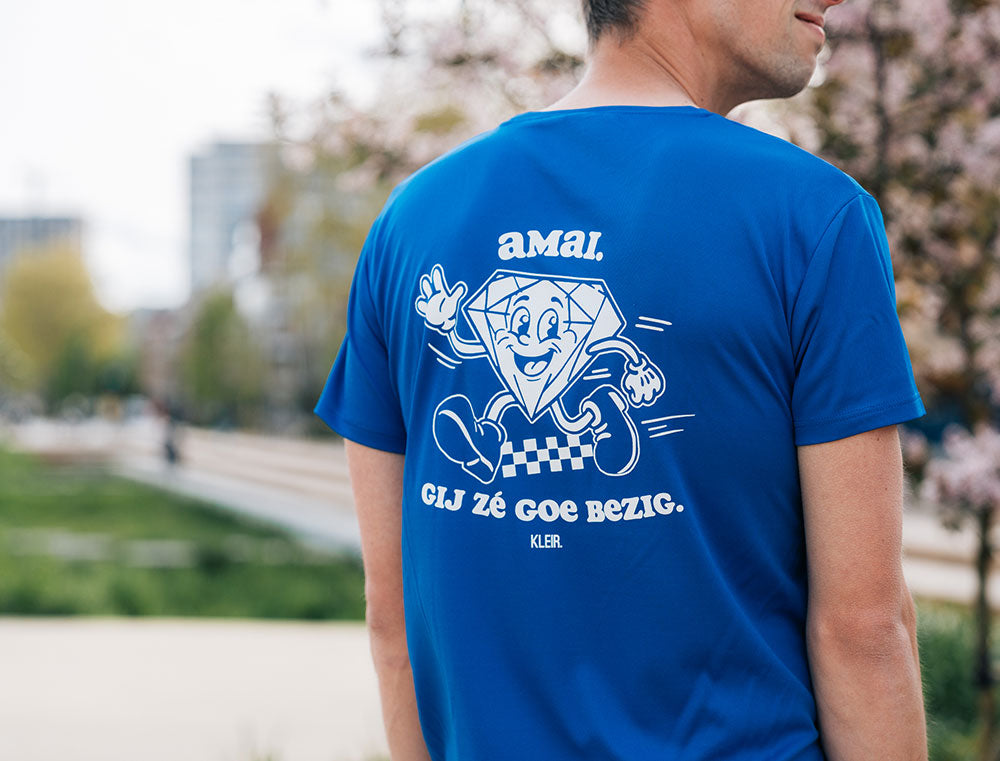 Loopshirt • Amai, gij zé goe bezig. • Blauw • Unisex