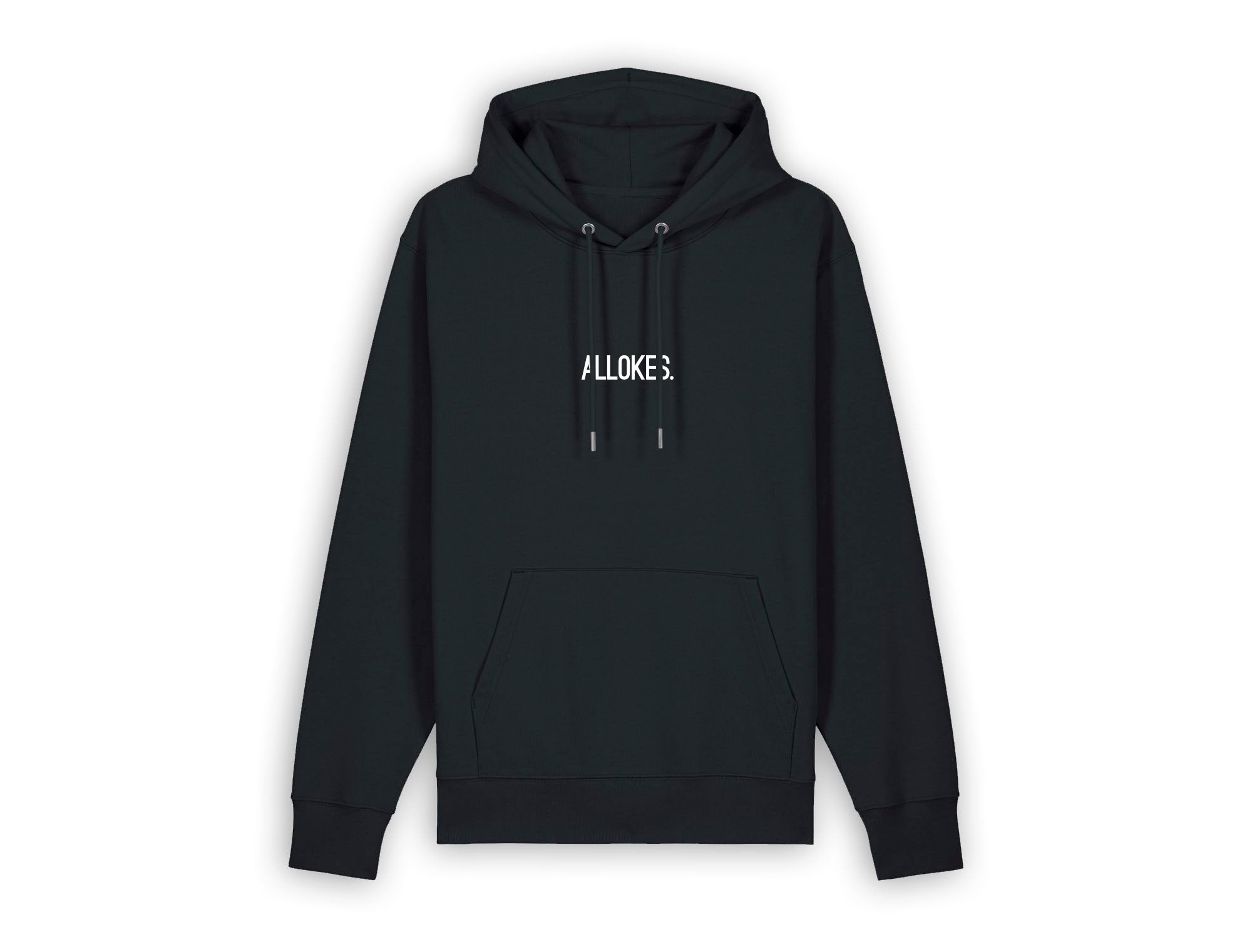 Zwarte hoodie met opdruk ALLOKES.