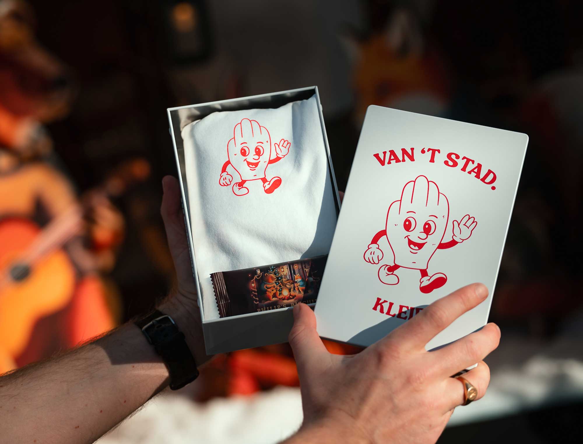 T-shirt • Antwerps Handje. • Wit • Philip's Biscuits • Unisex