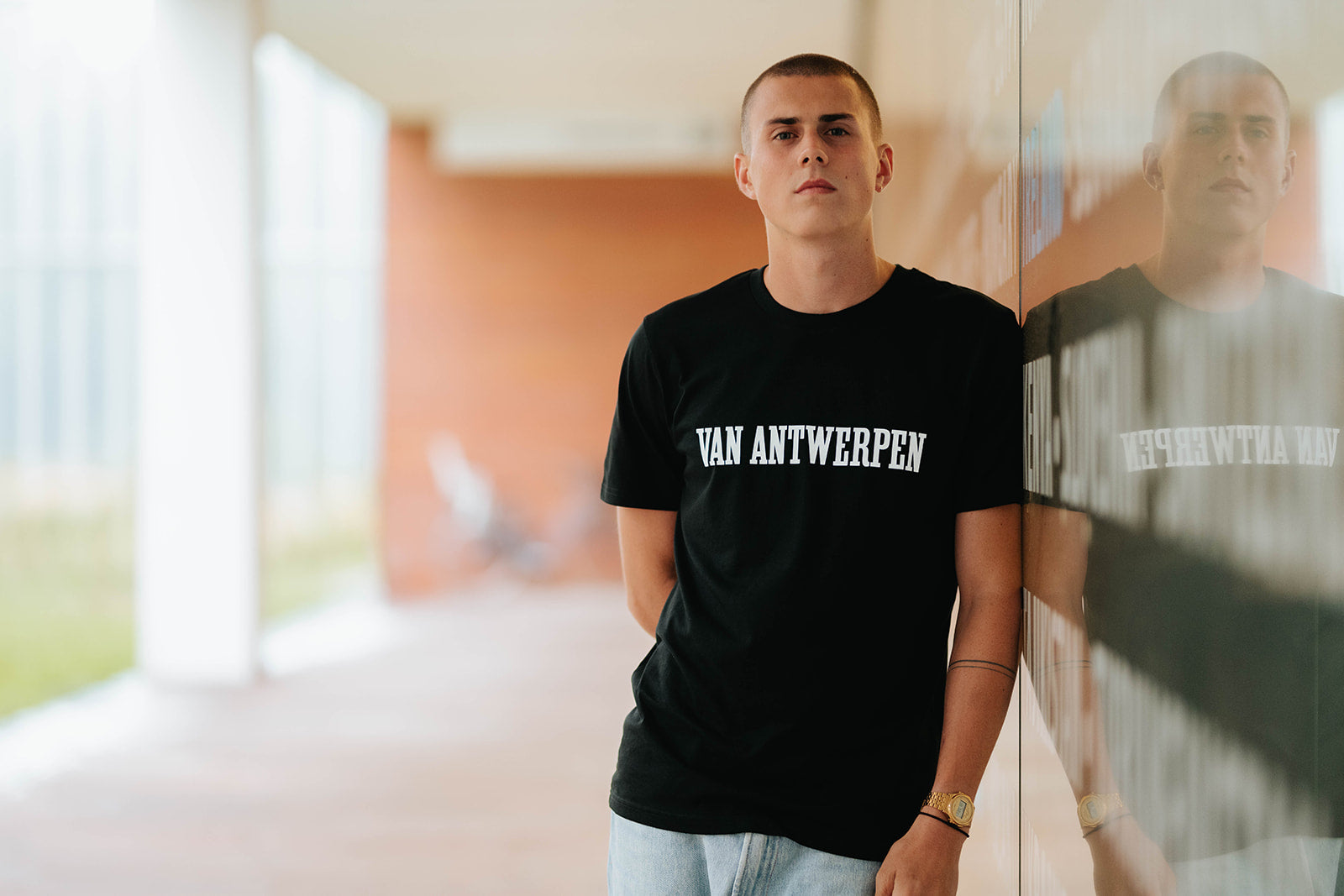 Van Antwerpen Zwarte T shirt Unisex KLEIR. x GVA
