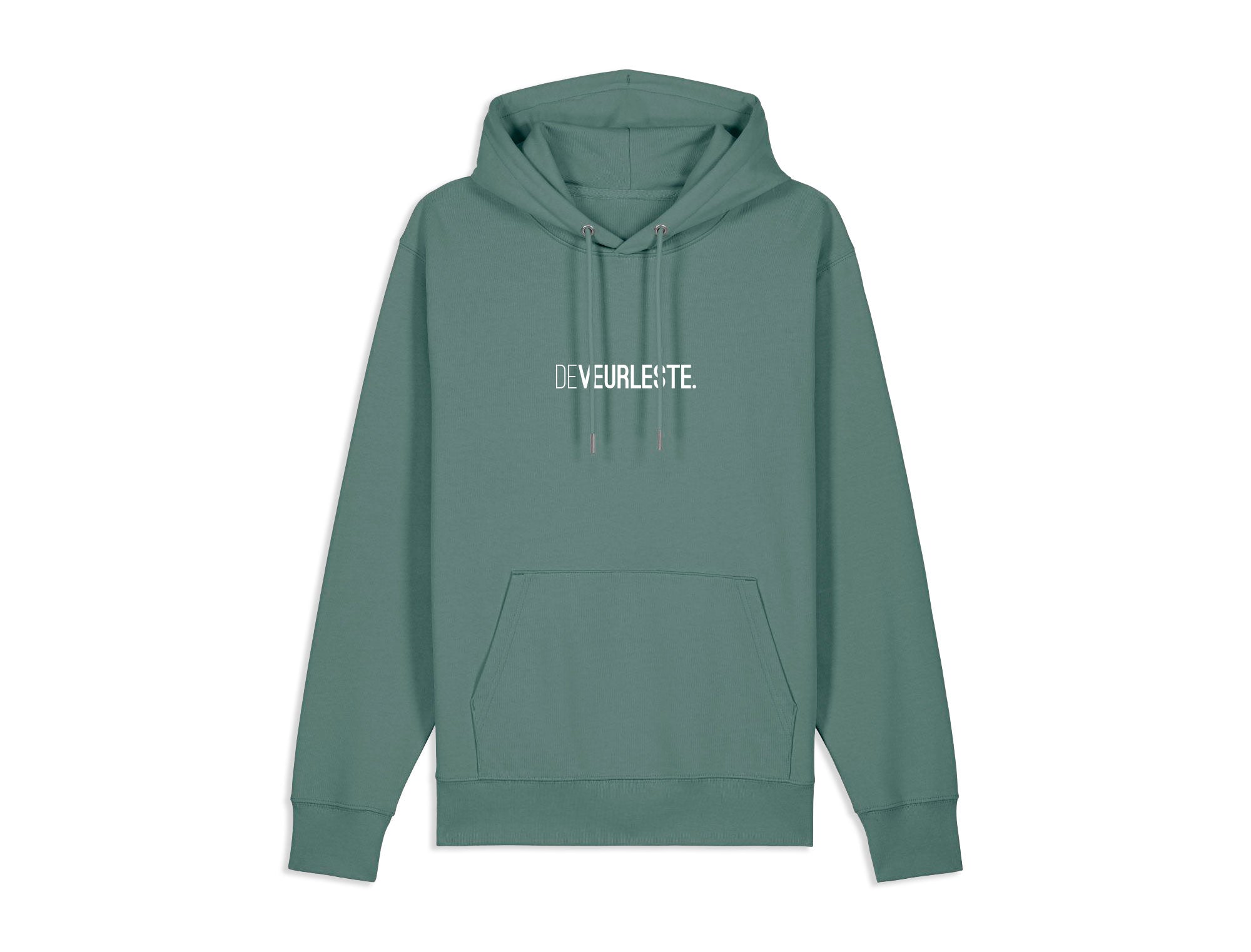 Groene hoodie met opdruk DEVEURLESTE.