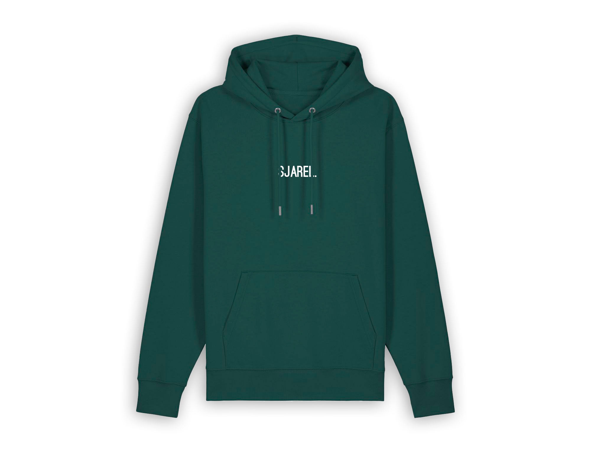 Groene hoodie met opdruk SJAREL.