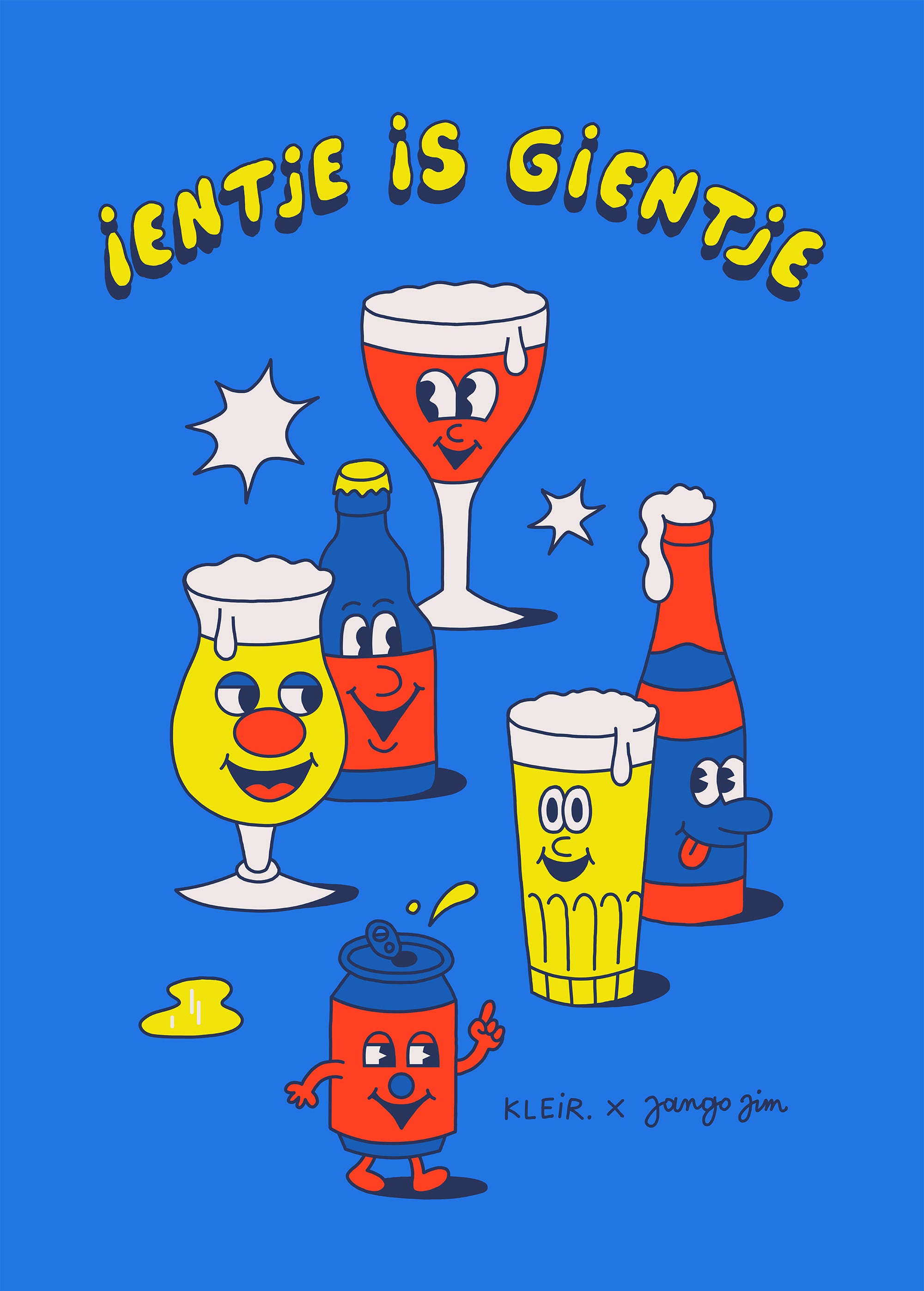 Ientje is gientje • T-shirt en A3-print + gratis sticker • Pre-order