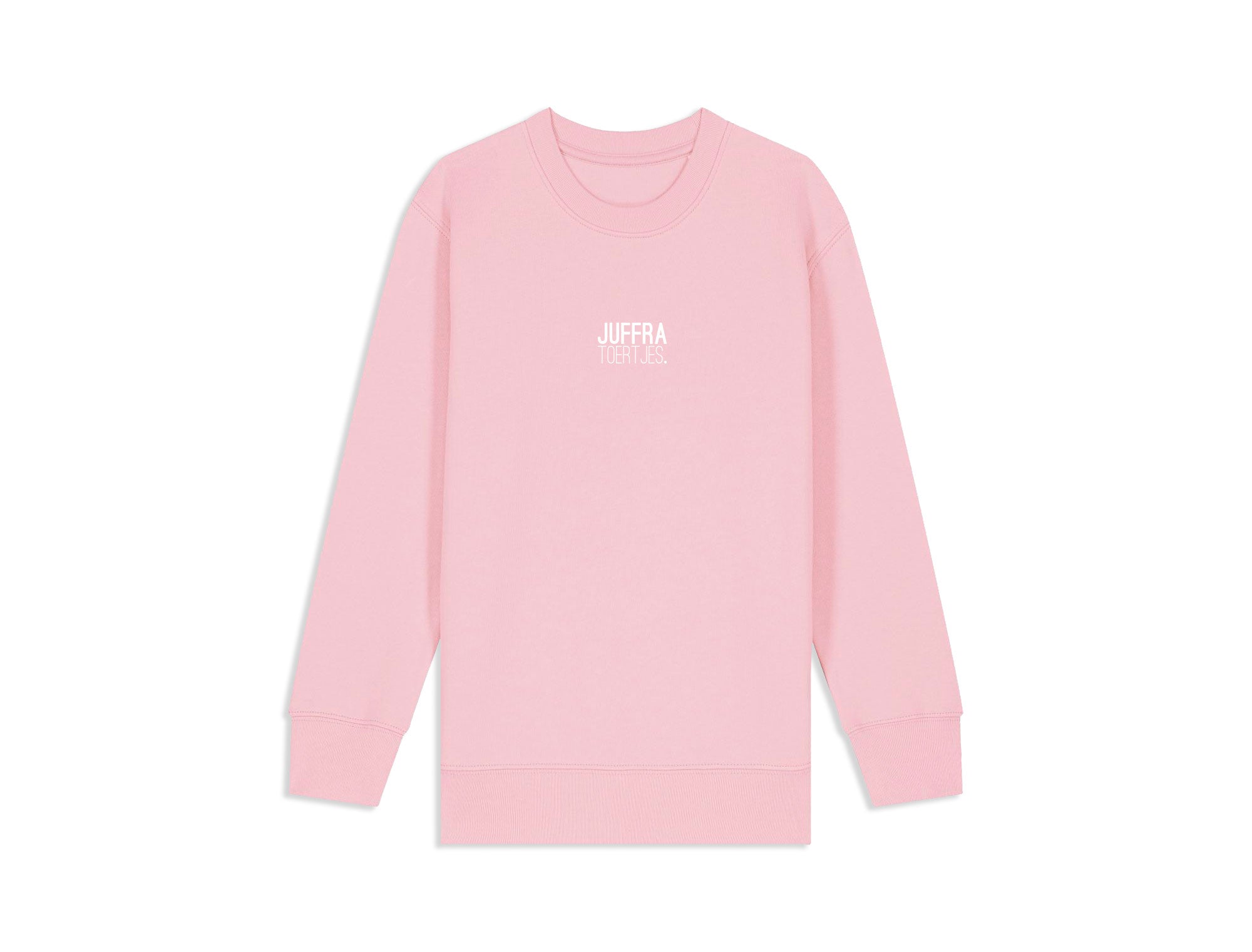 Roze sweater met opdruk JUFFRA TOERTJES. voor kinderen