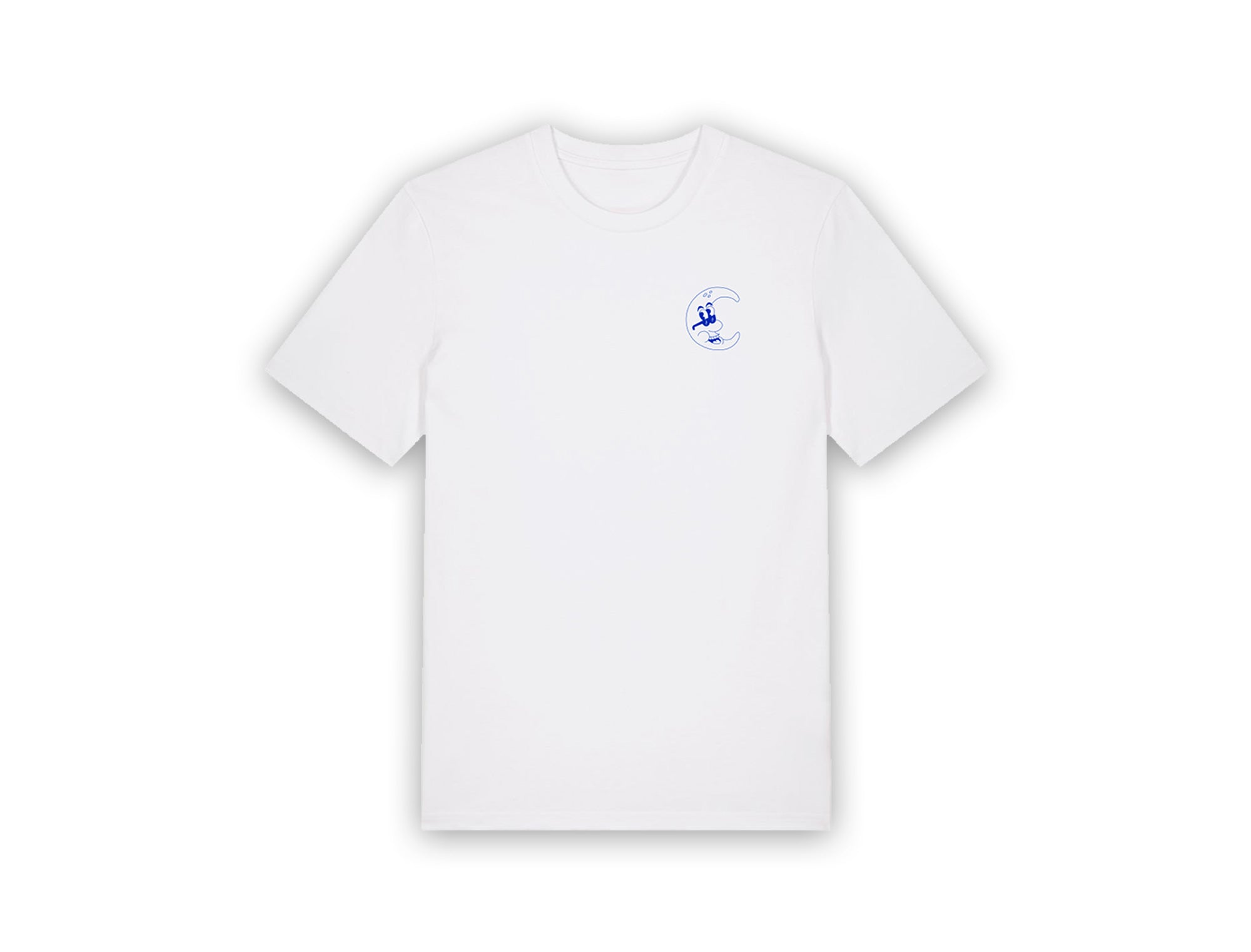 Witte T-shirt met een tekening van Jango Jim 'Janneke maan'