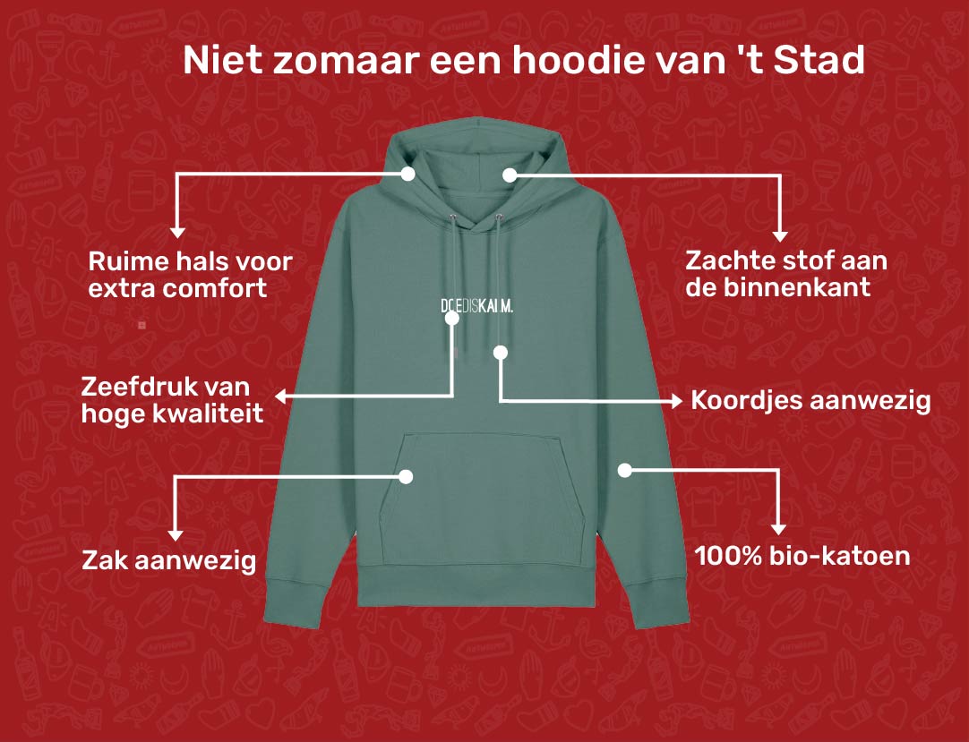 USP card DOEDISKALM Hoodie voor volwassenen van KLEIR. 