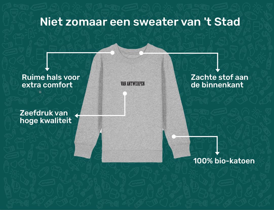 USP card VANANTWERPEN Sweater voor kinderen van KLEIR. 