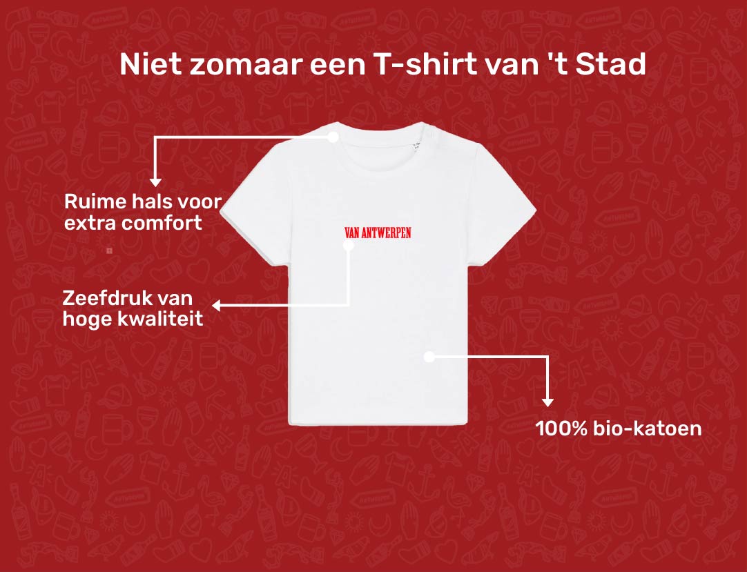 USP card VANANTWERPEN T-shirt voor baby's van KLEIR. 