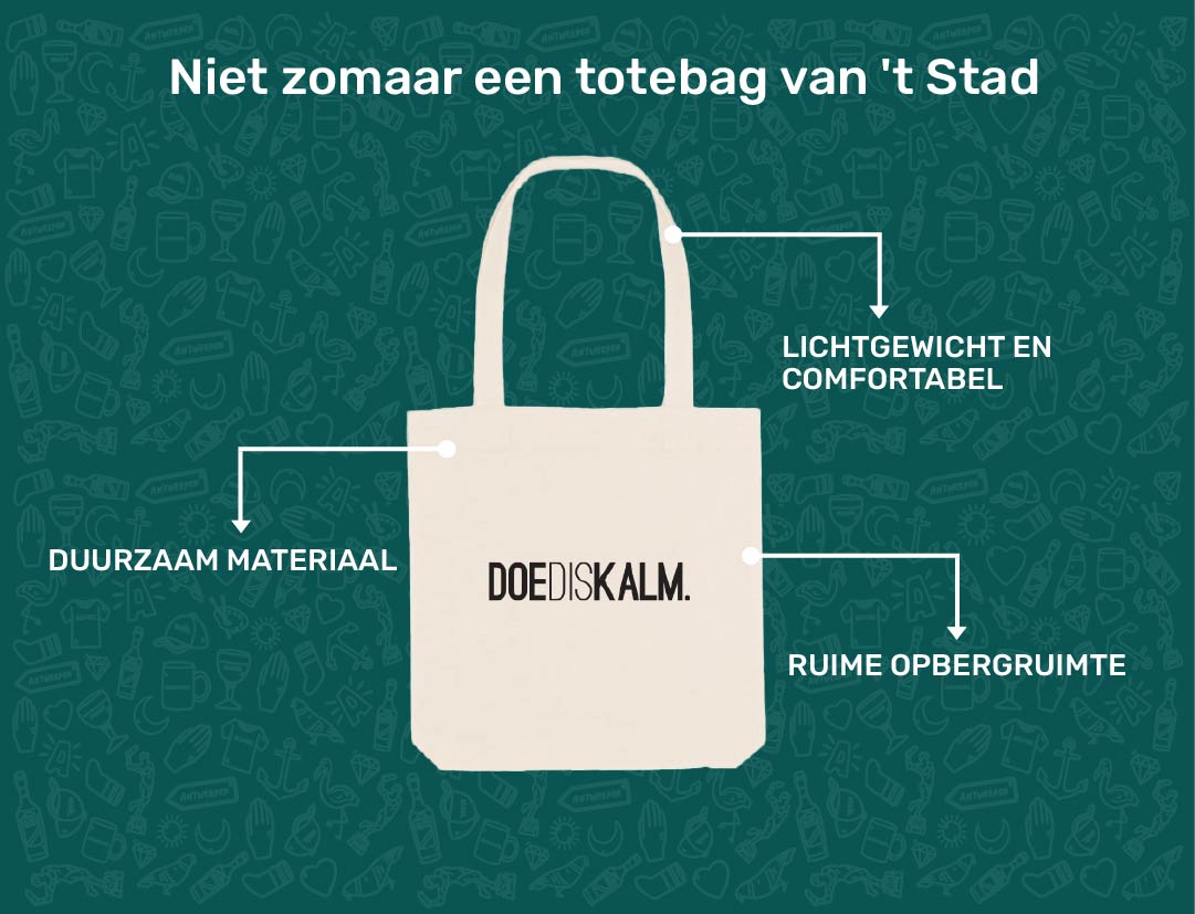 USP card DOEDISKALM totebag van KLEIR. 