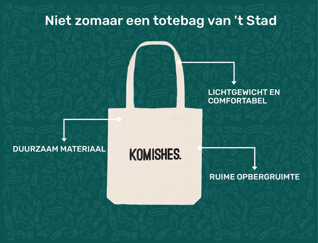 USP card KOMISHES totebag van KLEIR. 