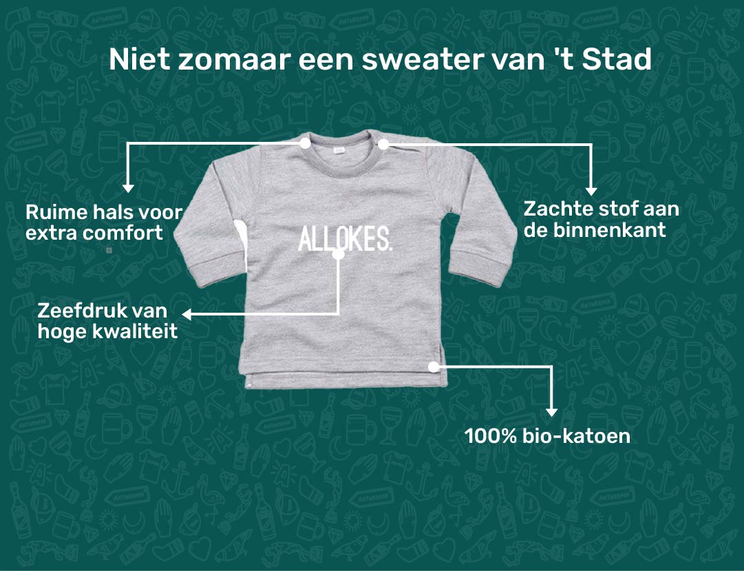 USP card ALLOKES Sweater voor baby's van KLEIR. 