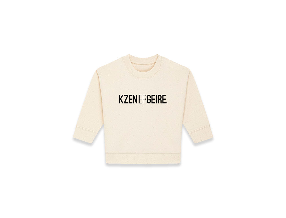 Baby beige sweater met opdruk KZENIERGEIRE.