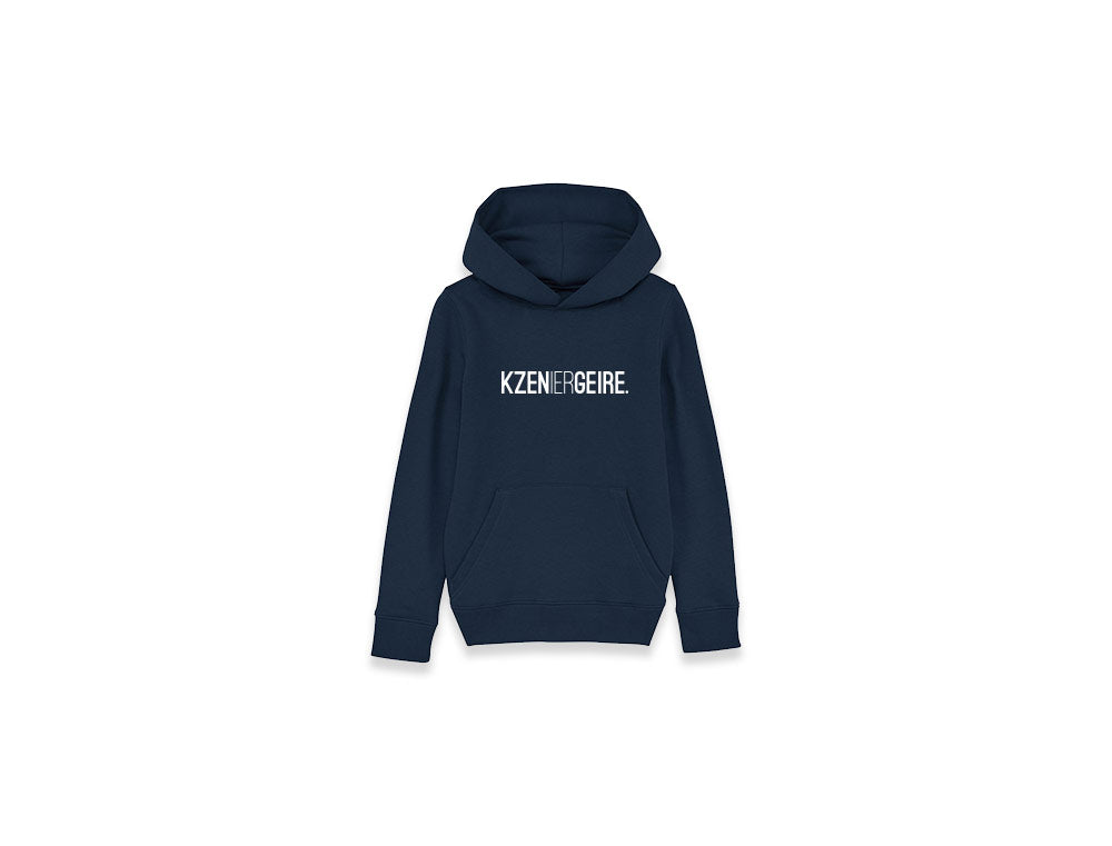 Donkerblauwe hoodie met opdruk KZENIERGEIRE.