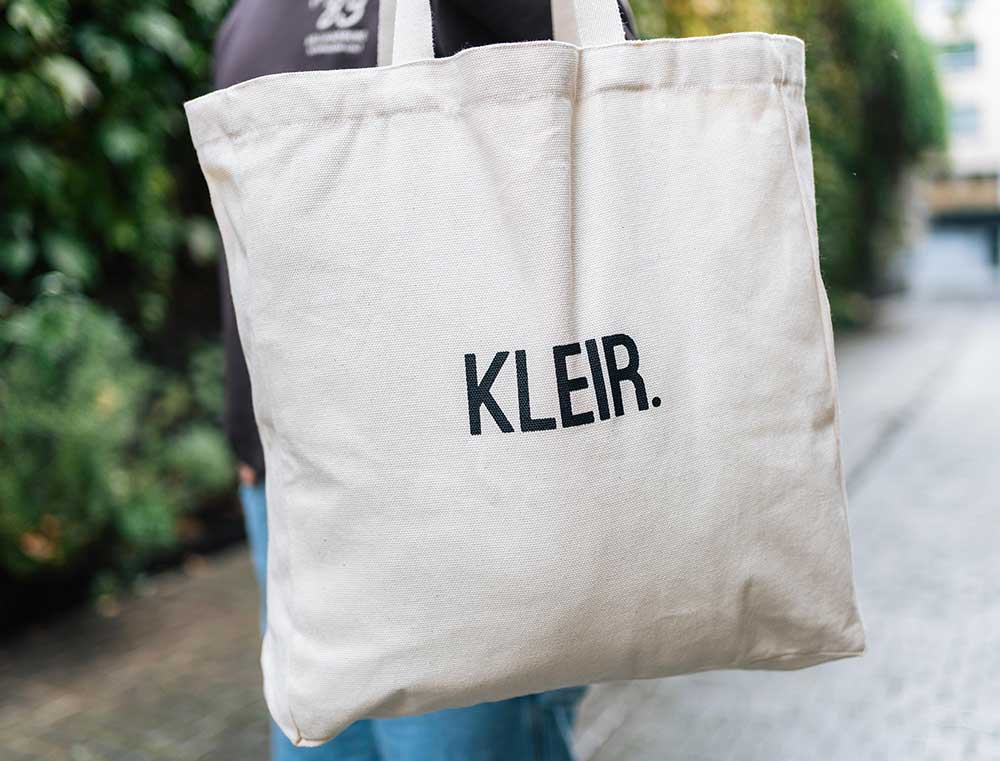 Totebag met opdruk KLEIR.