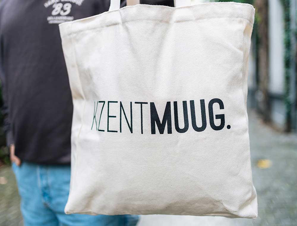 Totebag met opdruk KZENTMUUG.