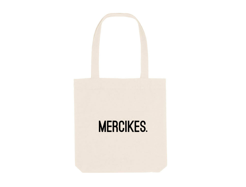 Totebag met opdruk MERCIKES.