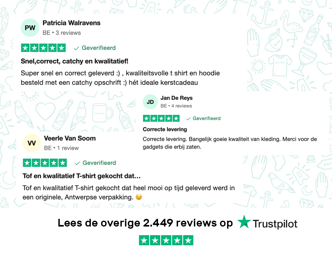 Reviews van KLEIR. op TrustPilot over hun T-shirts