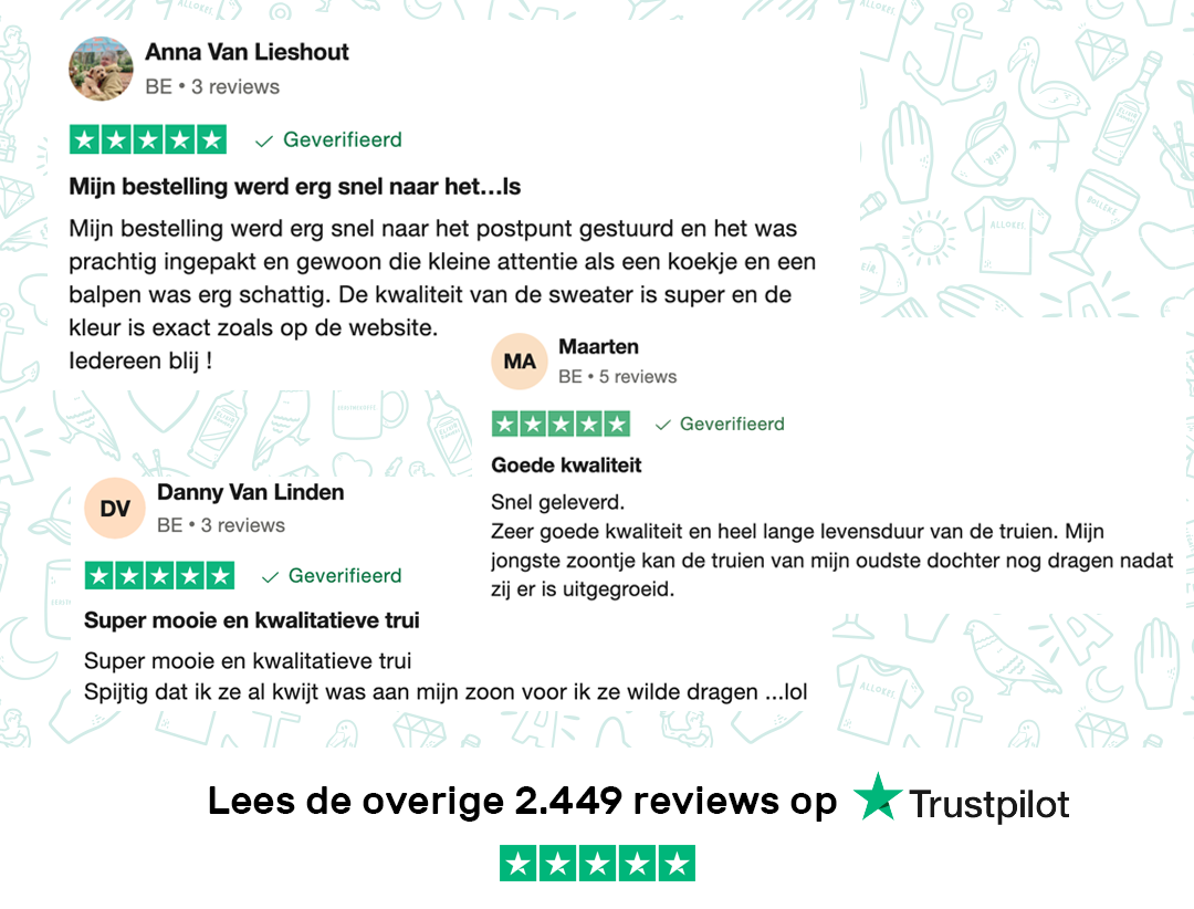 Reviews van KLEIR. op TrustPilot over hun sweaters