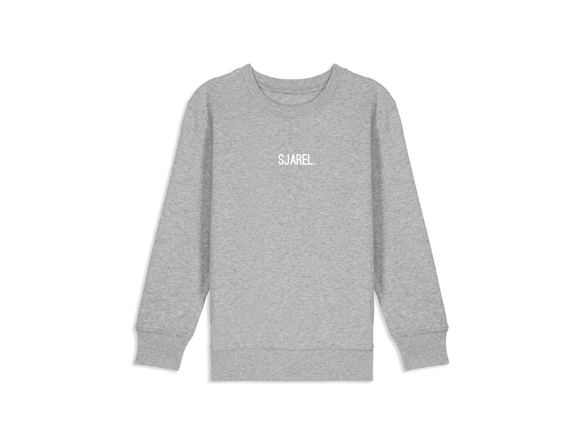 Grijze sweater met opdruk SJAREL. voor kinderen