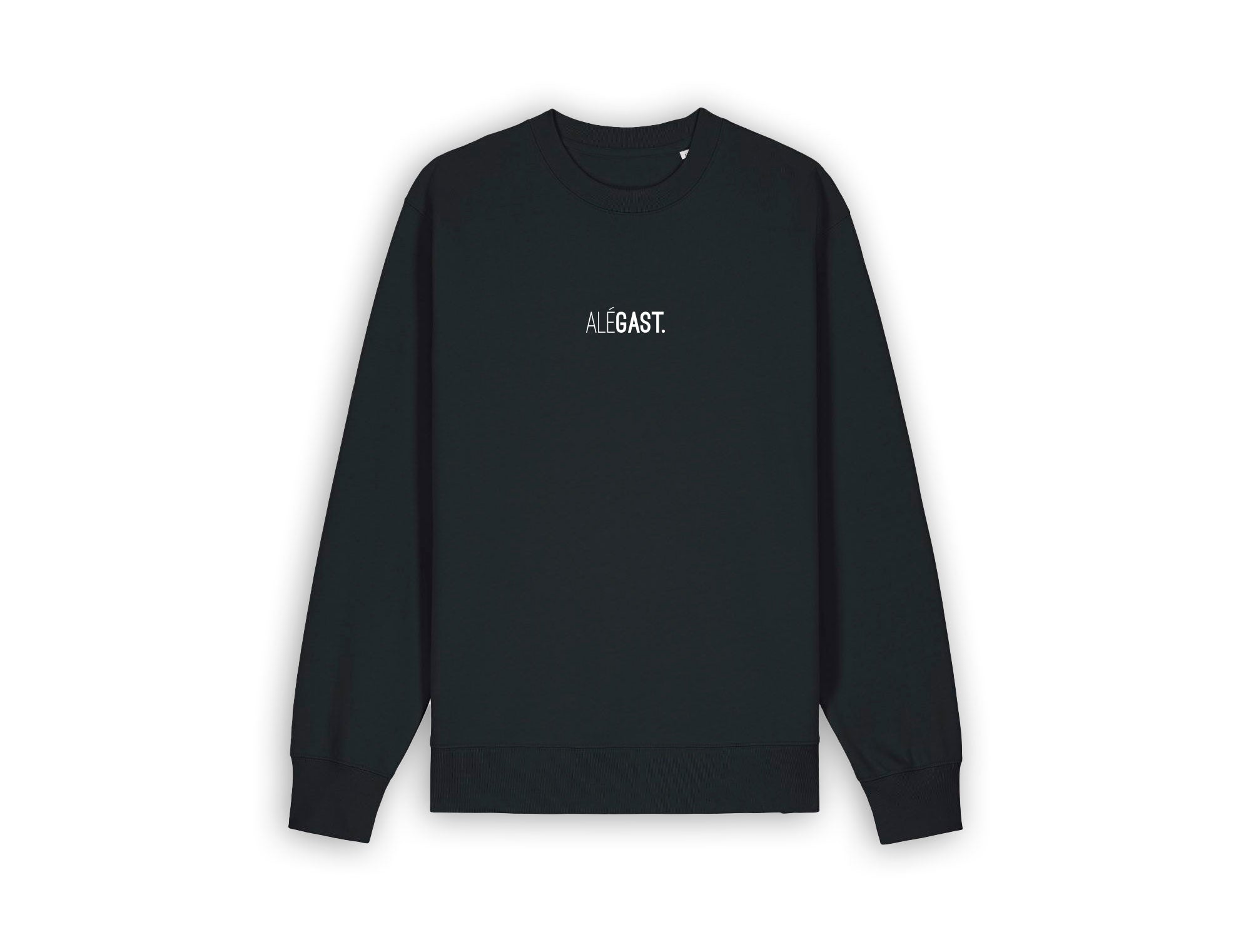 Zwarte sweater met opdruk ALEGAST.