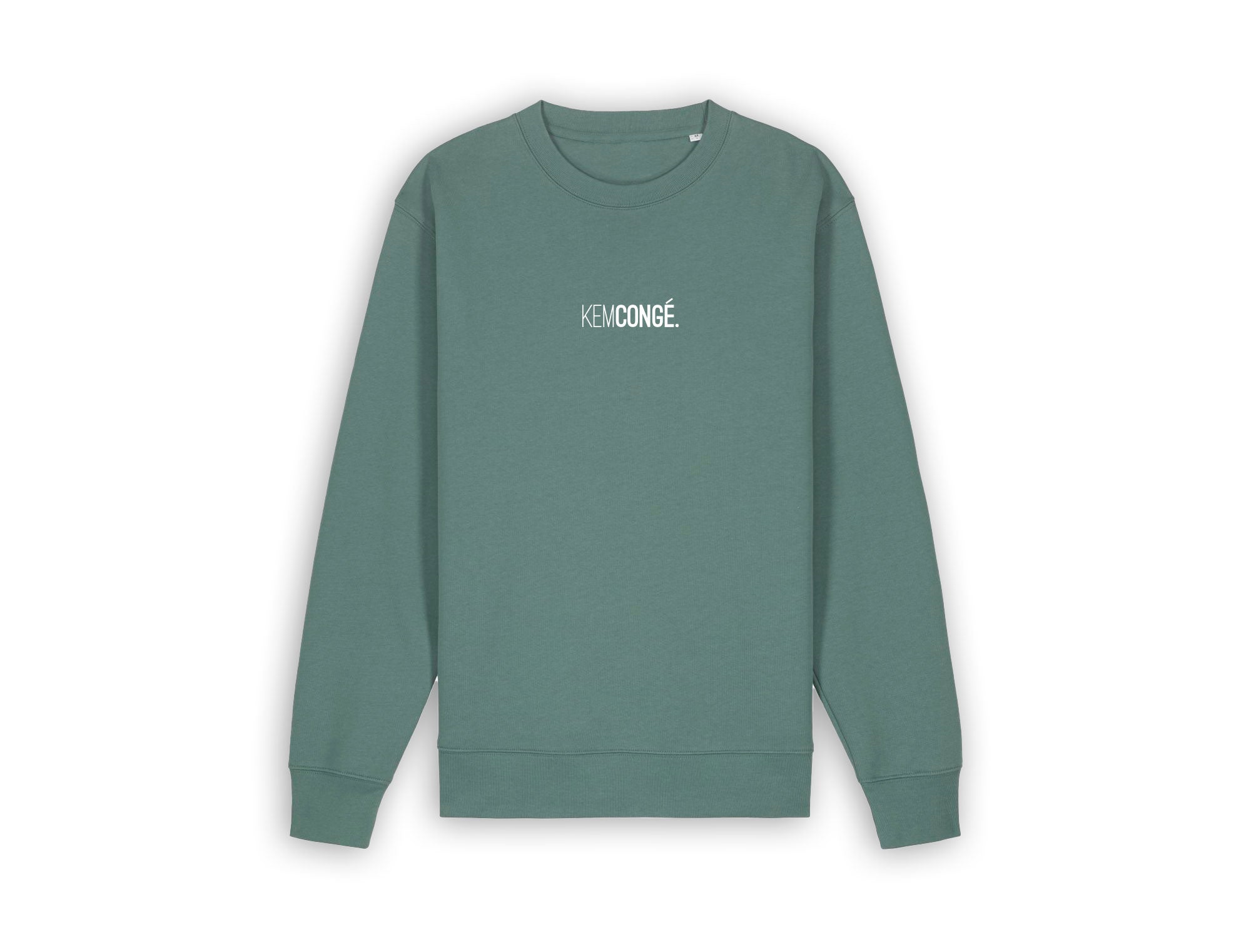 Groene sweater met opdruk KEMCONGE.