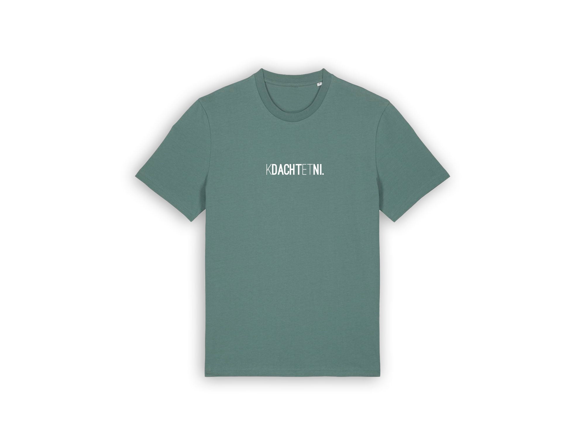 Groene T-shirt met opdruk KDACHTETNI.