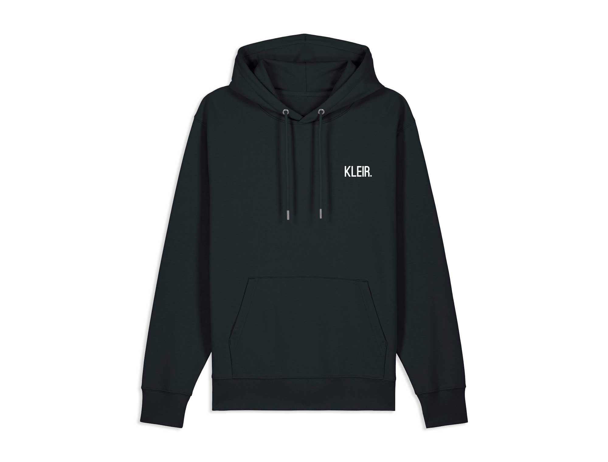 Zwarte hoodie met opdruk KLEIR.