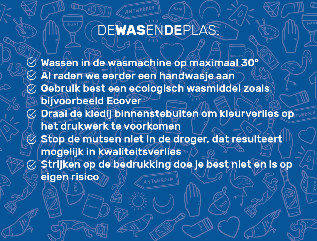 wasvoorschriften muts van KLEIR.