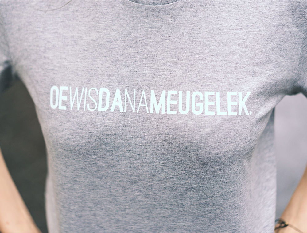 T-shirt • OEWISDANAMEUGELEK. • Grijs • Unisex