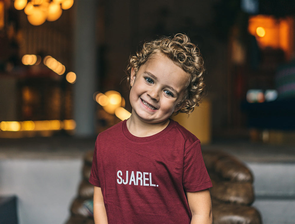 Bordeaux T-shirt met opdruk SJAREL