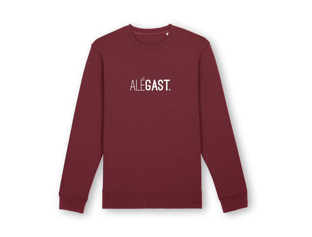 ALÉGAST. Unisex bordeaux trui voor volwassenen van KLEIR.