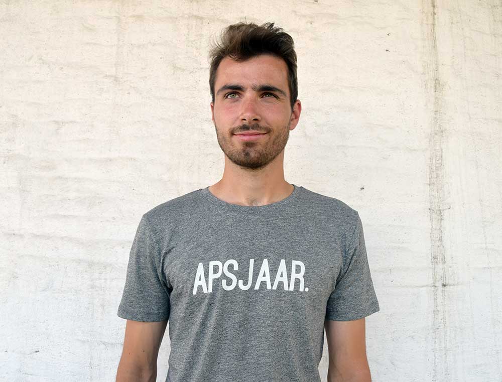 APSJAAR. T-shirt grijs mannen