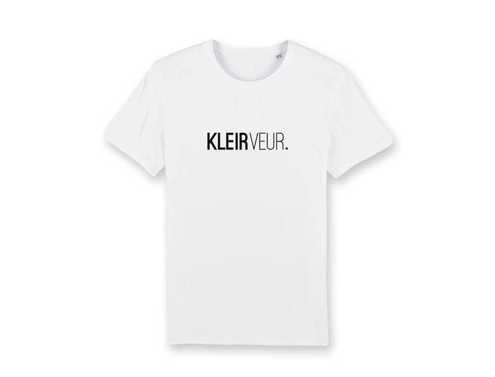 Witte T-shirt met opdruk KLEIRVEUR.