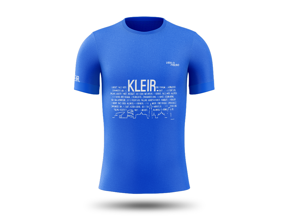 KLEIR. blauw loopshirt unisex KZENNOGNIMUUG. 