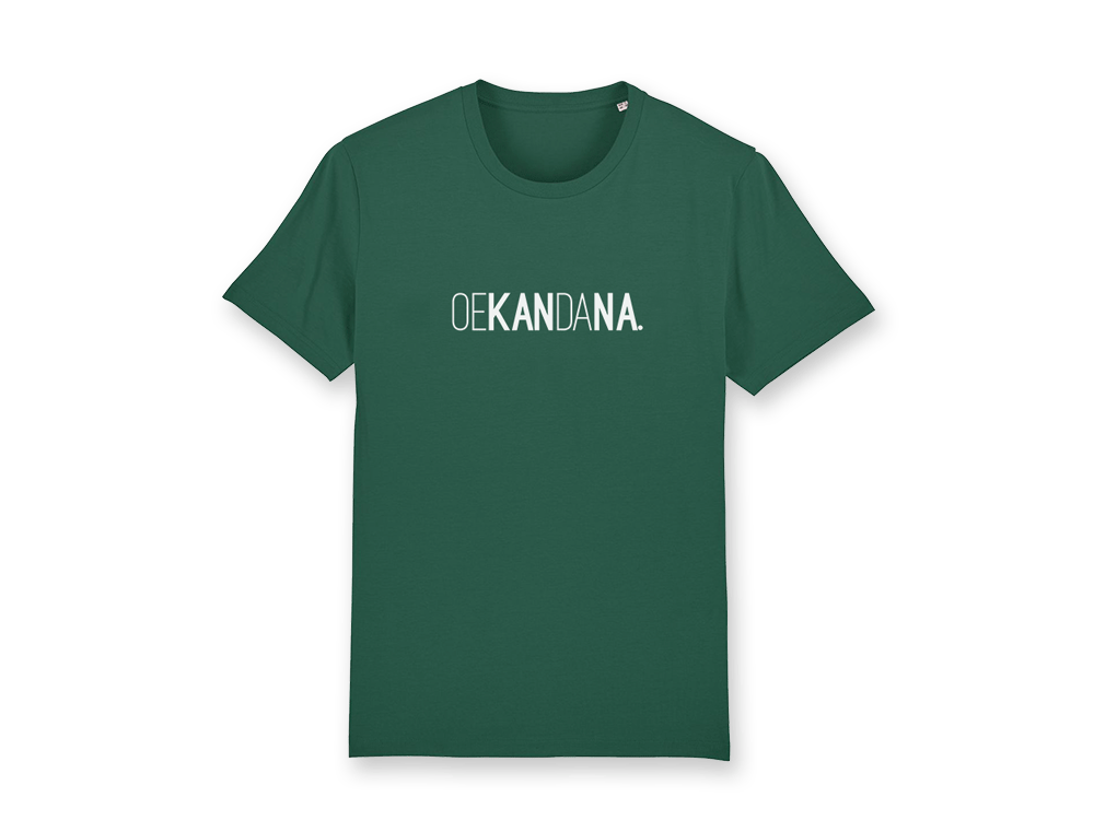 OEKANDANA. Groene unisex T-shirt voor volwassenen