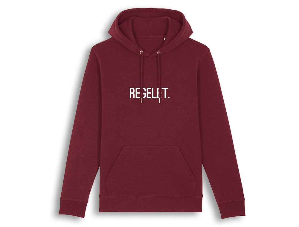 Bordeaux hoodie met opschrift REGELET.