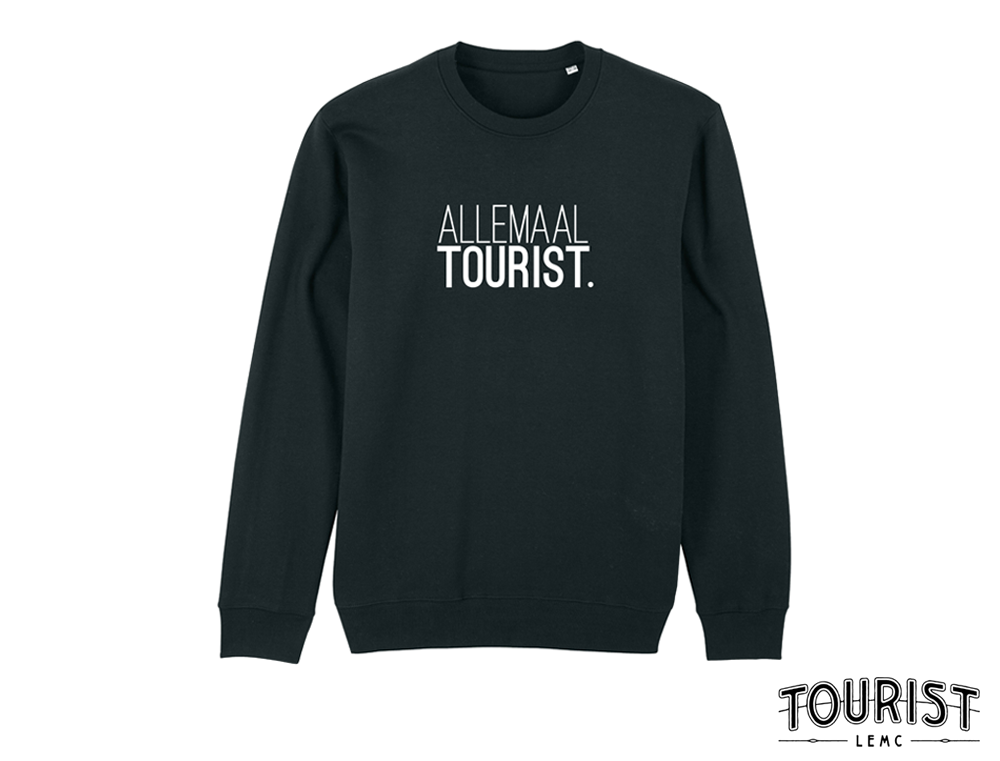 Trui • ALLEMAAL TOURIST. • Zwart • Unisex