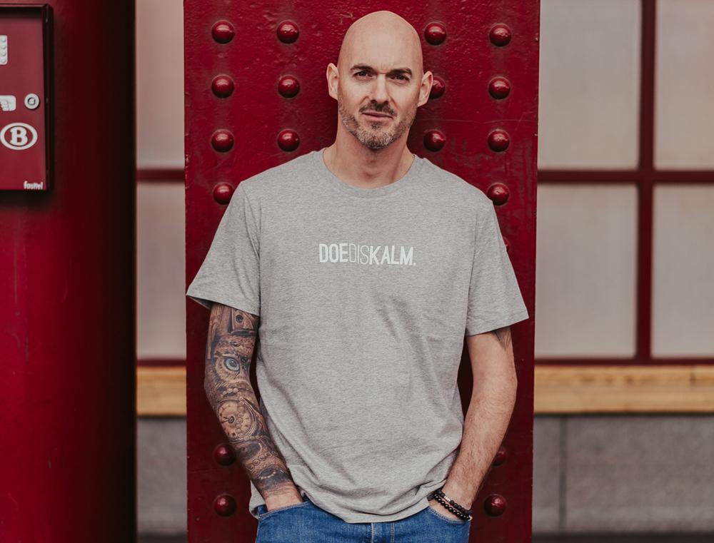 DOEDISKALM. grijze T-shirt volwassenen