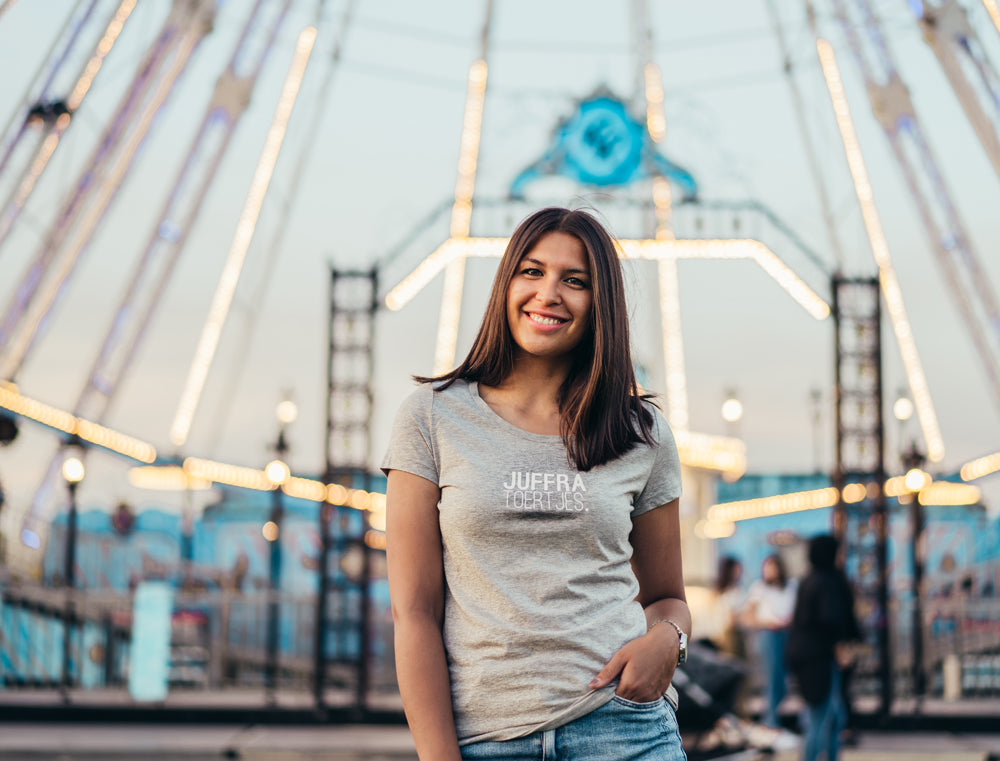 T-shirt JUFFRA TOERTJES. Grijs Vrouwen